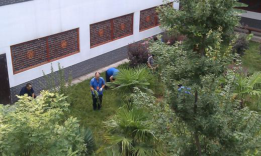 夏日除草熱情高，綠草如茵美如畫(huà)